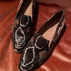 Madewell The Frances Loafer in Snake Embossed Leather